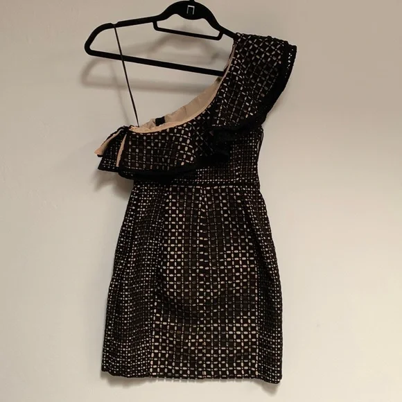 J. Crew dress lasercut one shoulder eyelet sheath dress 2p - Picture 2 of 6